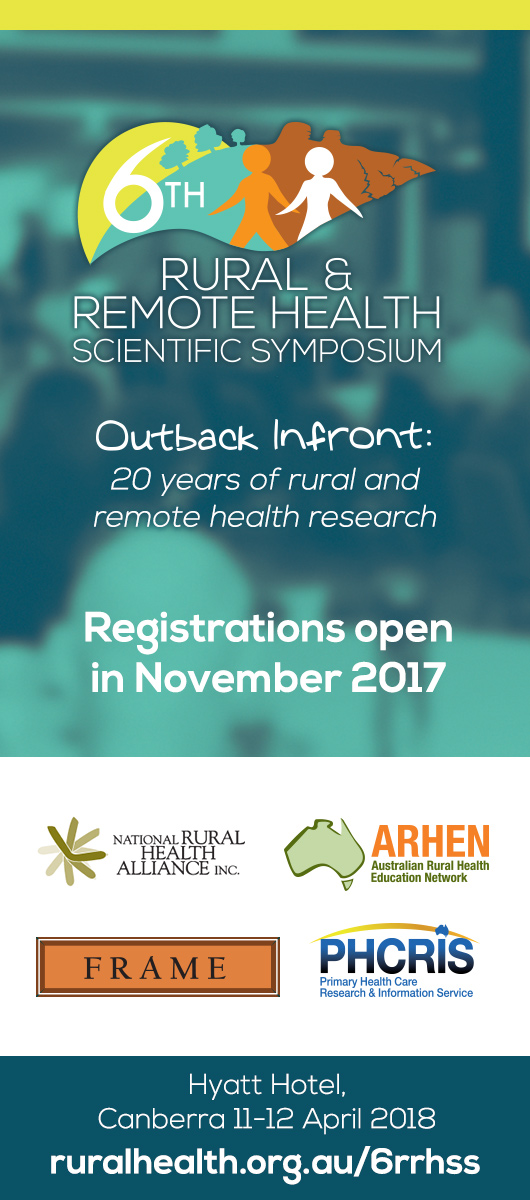 6th Rural and Remote Health Scientific Symposium
