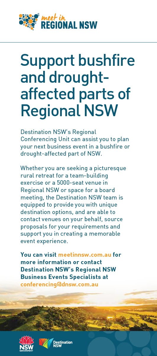 Support bushfire and drought-affected parts of Regional NSW
