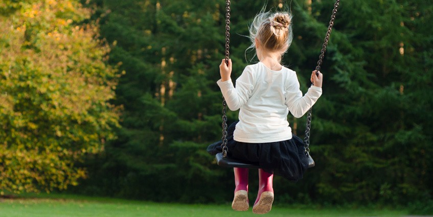 Girl on swing