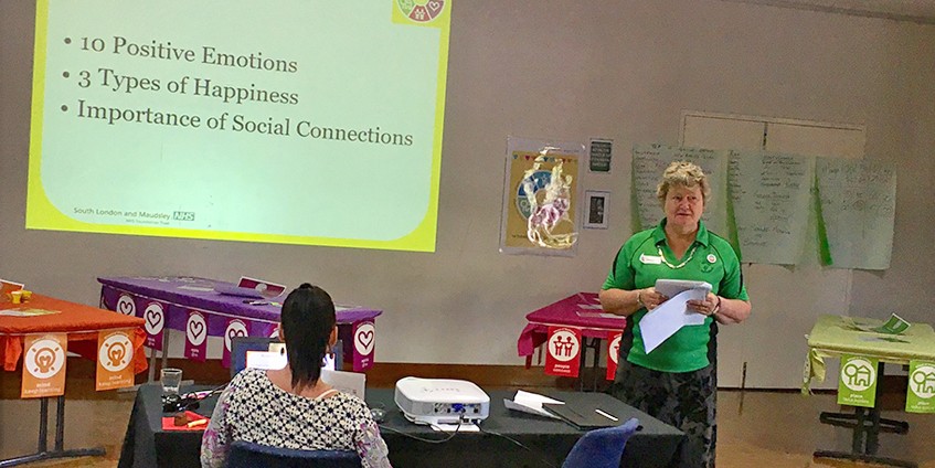 People participating in mental wellbing workshop