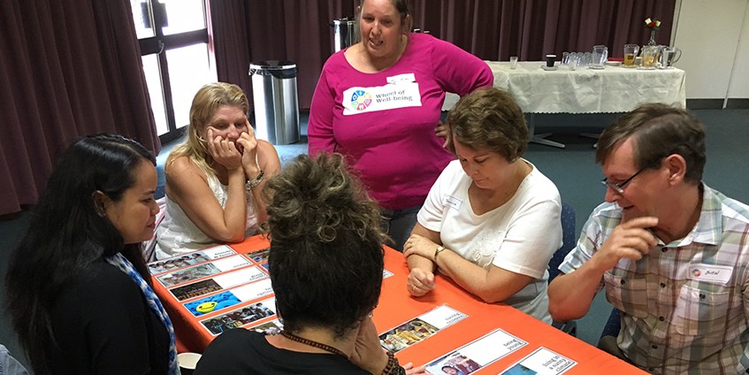 People participating in mental wellbing workshop