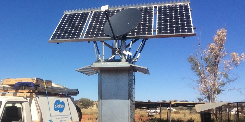 NBN solar powered remote internet satelllite receiver