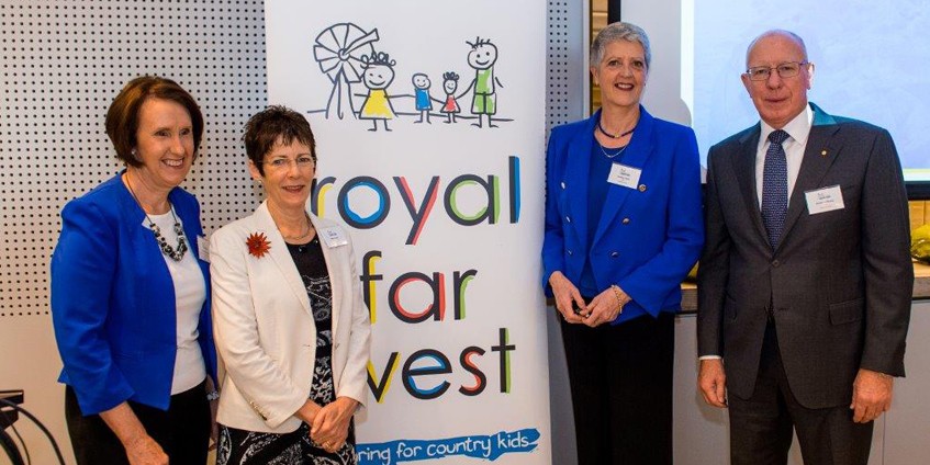 Leslie Williams MP, Mrs Hurley, Royal Far West CEO Lindsay Cane and Governor Hurley