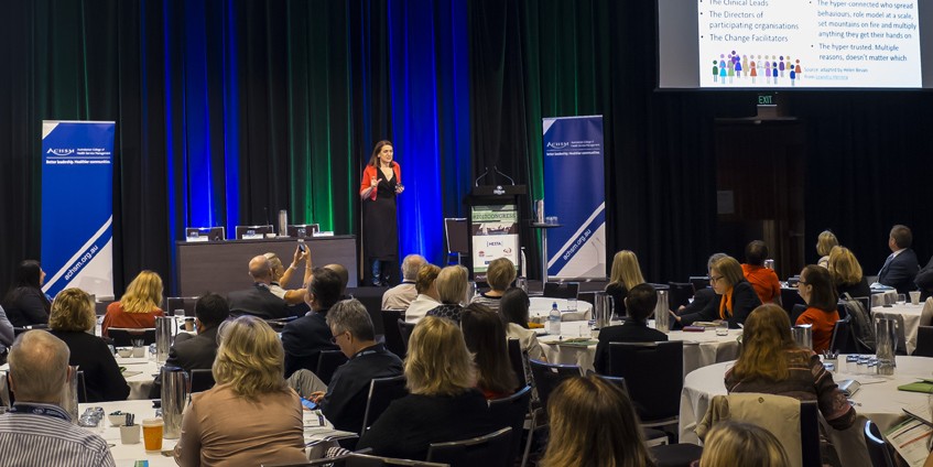 Helen Bevan from UK’s National Health Service addresses a plenary session