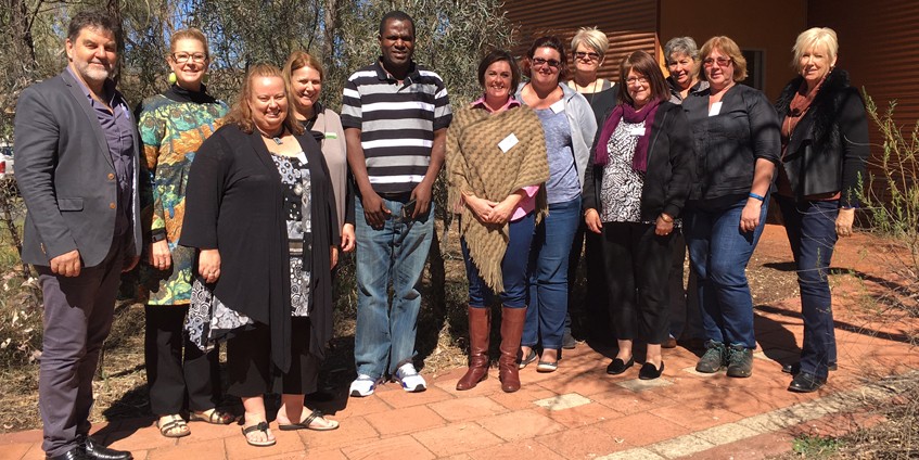 Pilot program facilitators and participants, Alice Springs, July 2016