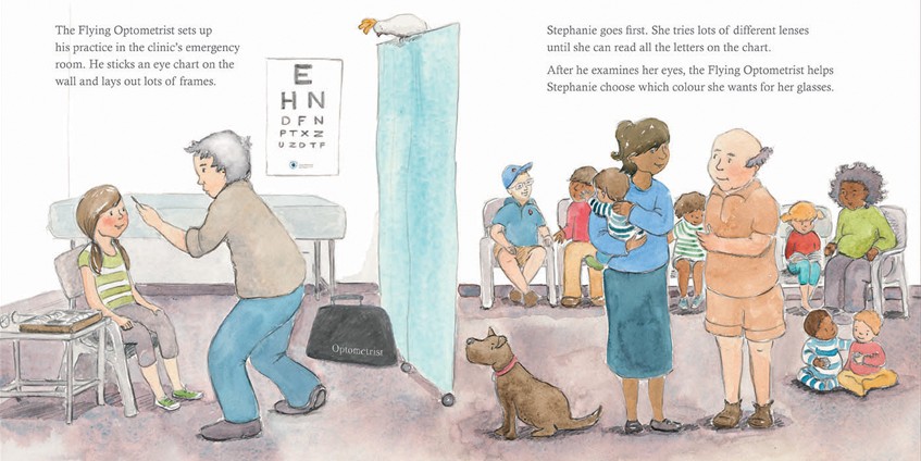 The Flying Optometrist illustration