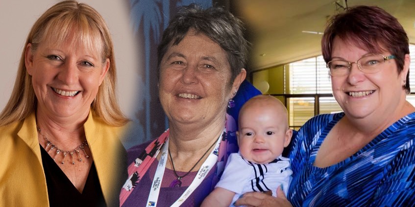 Felicity Croker, Robyn Williams, Debbie Elliott (and grandson).