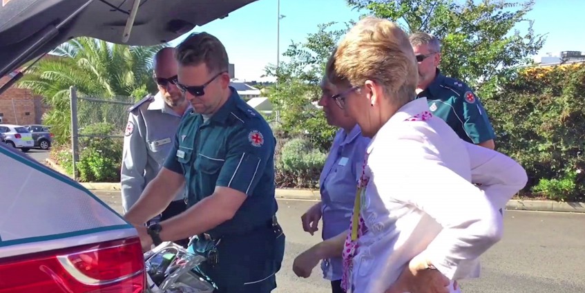 Ambulance service people screen capture from video