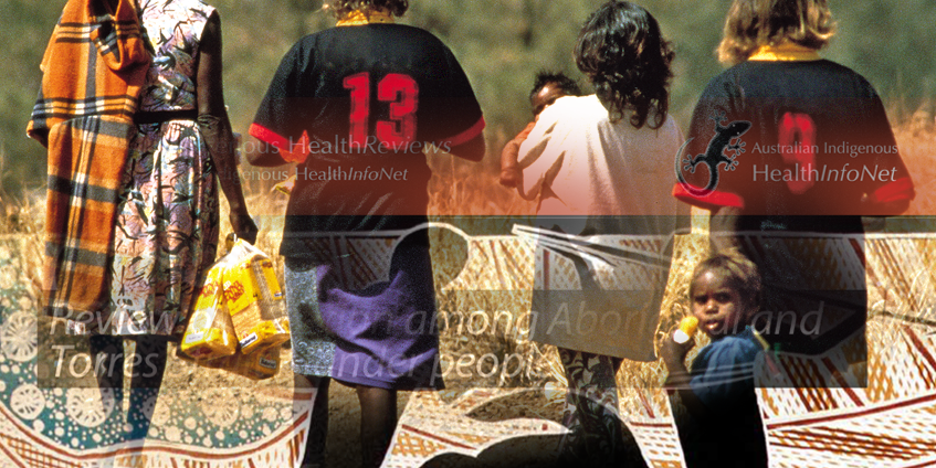 Aboriginal family with groceries