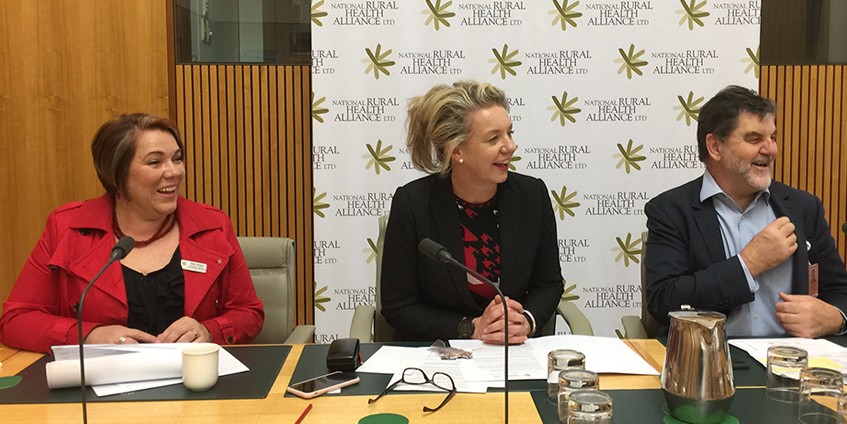 Minister for Regional Services, Senator Bridget McKenzie meets with Alliance Chair, Tanya Lehmann, and CEO, Mark Diamond. Photo NRHA