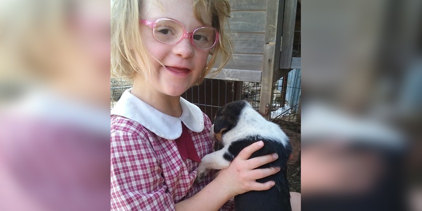 Molly Serafin with her dog
