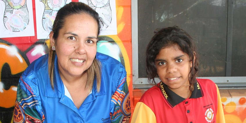 Building a sharing tree at a Health Awareness Event with the Mornington Island community
