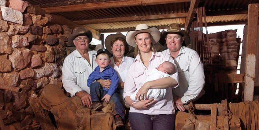 Four generations of the Bell family