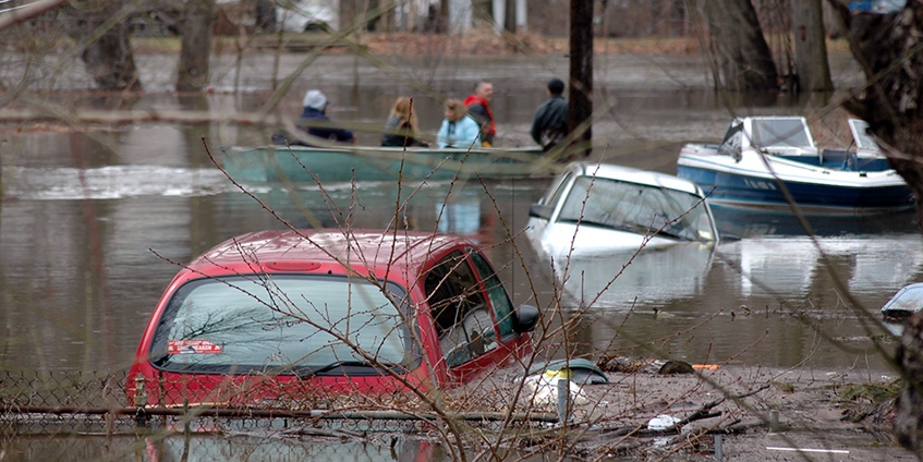 cars in flood