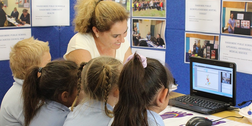 Children in a group Royal Far West Telehealth session