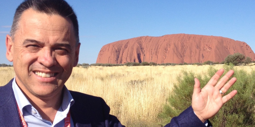 Chris Bourke at Uluru