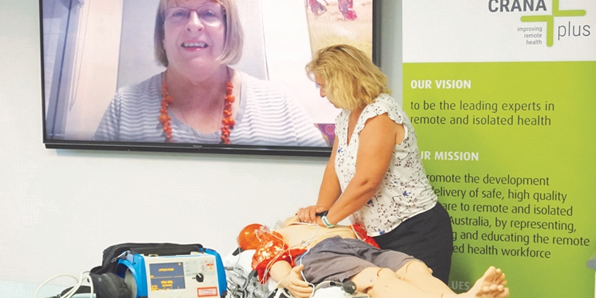 Online life support training in action. Photo: Denise Wiltshire