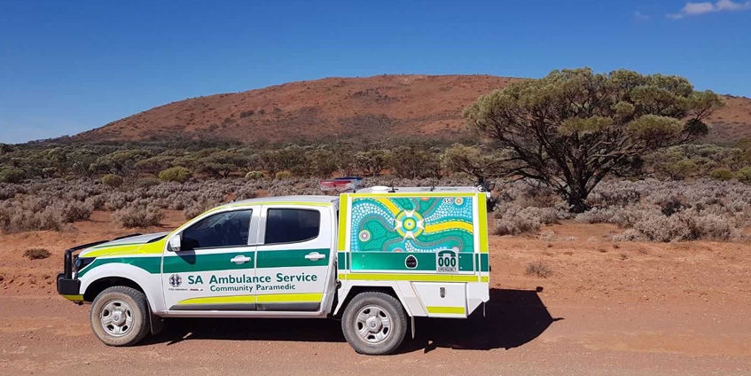 An ambulance that allows community paramedics to visit the Ceduna community. Photo: SA Ambulance Service