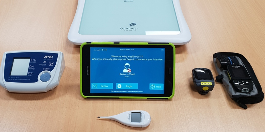 Digital thermometer with samsung tablet