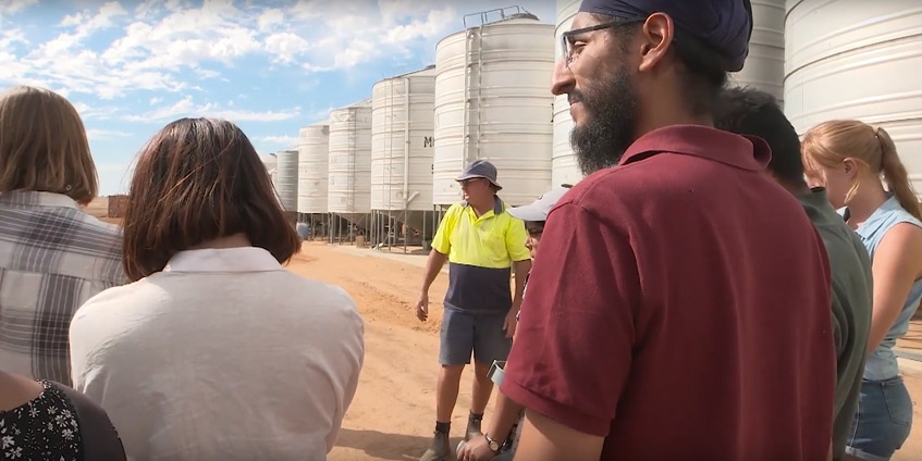 Students visiting Moora in Western Australia