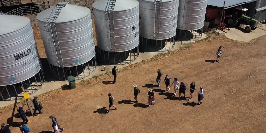 Students visiting Moora in Western Australia