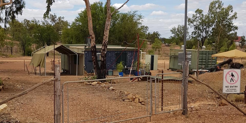 A "humpy" in the Gemfields region