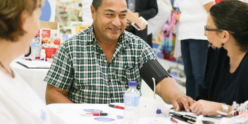 Man having his blood pressure taken