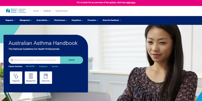 Australian Asthma Handbook home page
