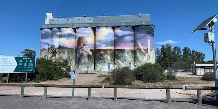 Mural painted silos