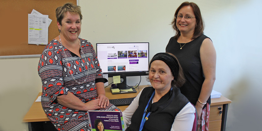 Carol Barbeler (Gippsland Region Palliative Care Consortium), Irene Murphy (Gippsland Regional Palliative Care Consultancy Service and one of the authors of the original tool) and Dr Eli Ristevski (Monash Rural Health).