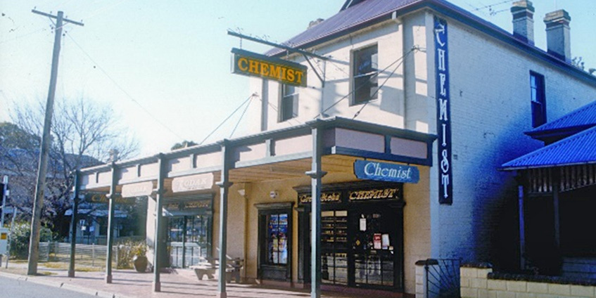 Rural pharmacy  older styled building