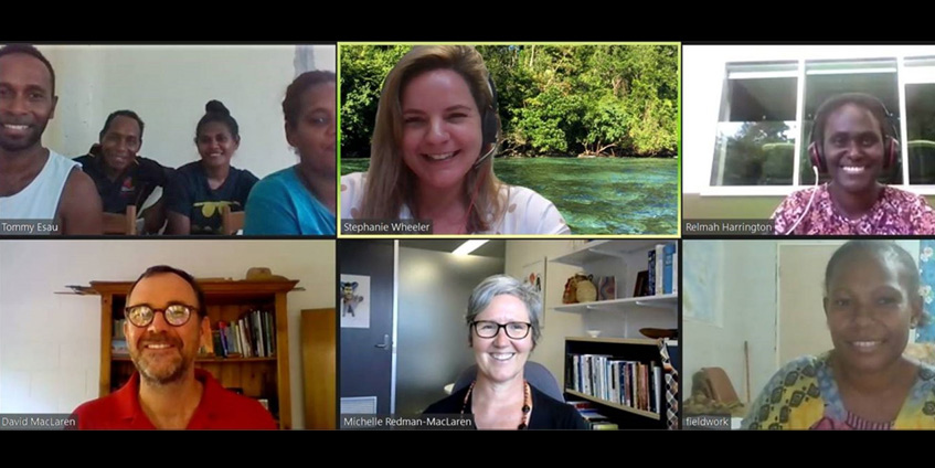 Zoom meeting with multiple participants