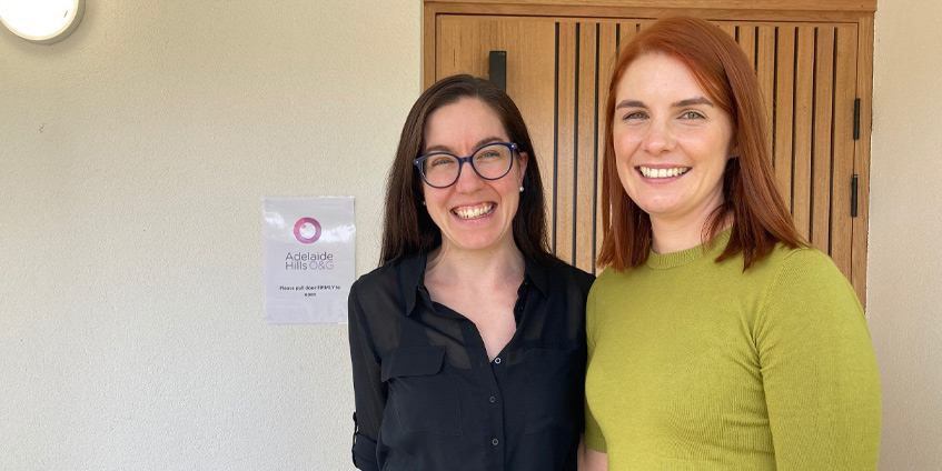 Dr Melanie Johnson (right) with partner Dr Heather Waterfall.