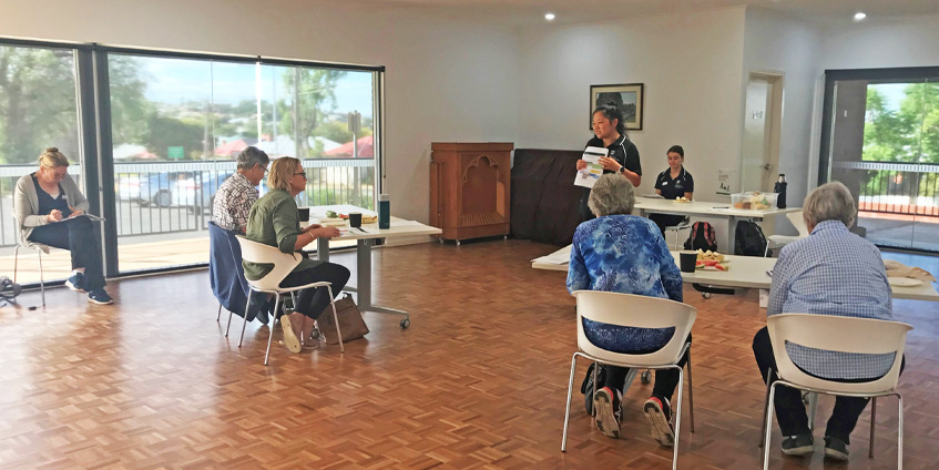 Encore Program participants learn from guest speakers at Parkes Community Centre.