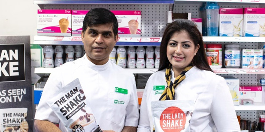 Community pharmacists, Irfan and Sobia Hashmi.