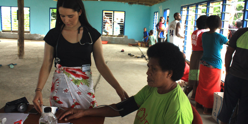 Jasmine during her Fiji elective.