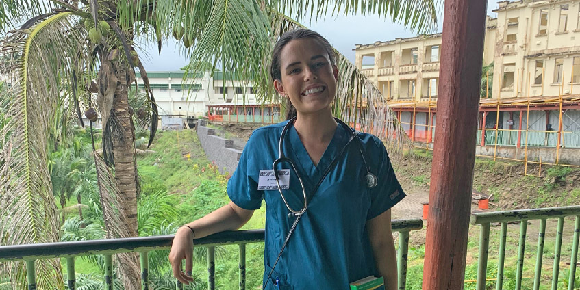 Jasmine during her Fiji elective.