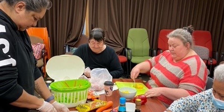 People preparing food