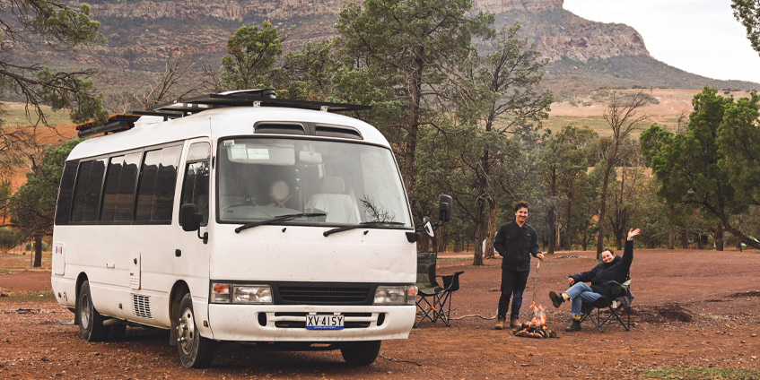 Clare and David – camping with their bus