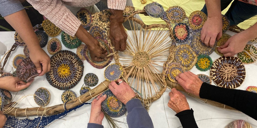 Women weaving
