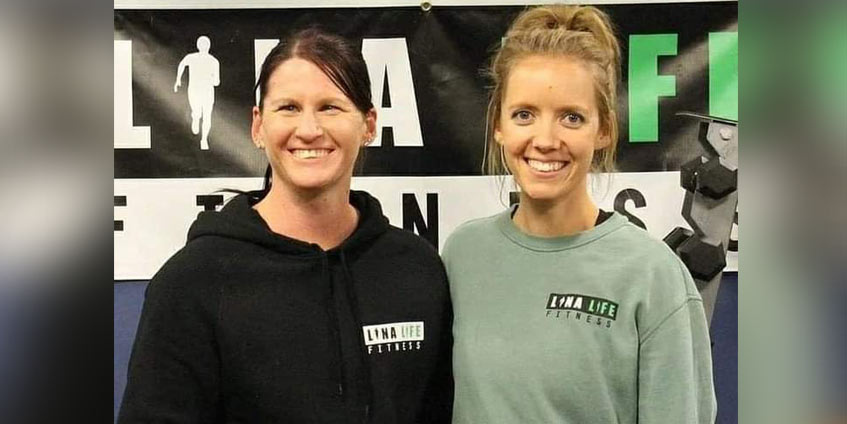 (L-R) Kasey Schaepman and Halina Williams, Lina Life Fitness, Barcaldine, Queensland.