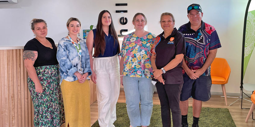 The headspace Kununurra team (L to R) Mia El Masri, Liesa Conley, Sally Cutler, Emily Crossland, Stephanie Trust and Deon Cox.