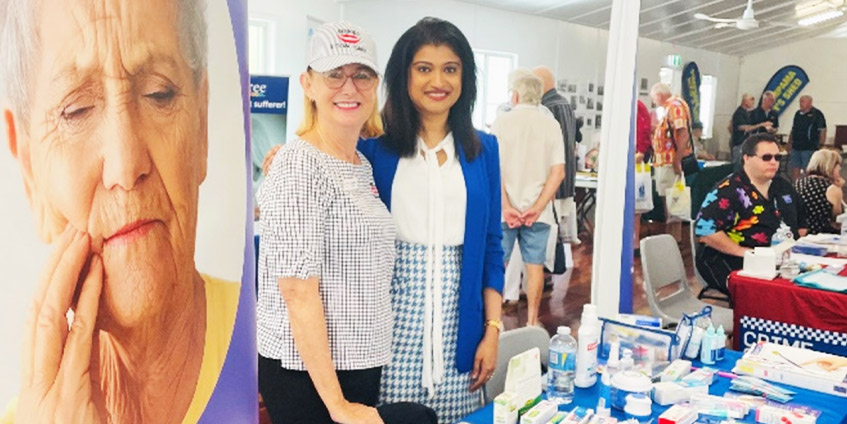 Ms Leonie Short and Dr Padma Gadiyar at the Pimpama Probus Senior’s EXPO on 18 October 2022.