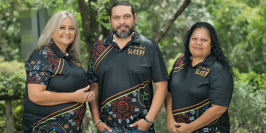 Australia's first ever Indigenous Sleep Coaches (L to R): Ms Roslyn Von Senden, Mr Jamie Dunne and Ms Karen Chong.