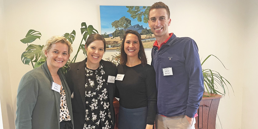 Clinicians Alicia Besler, Anna Price-Smith, Dr Madeleine Ward and Dr Lachlan Brennan, were supported by the OGB Research Foundation to present their research at the 2022 Western Alliance Symposium. 