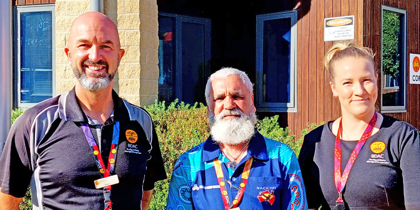 L-R: Paul Skipper, Charlie Knight and Nyleeta Jeanes are BDAC’S ICT team. They work together to assist and support First Nations people of all ages with chronic disease. 