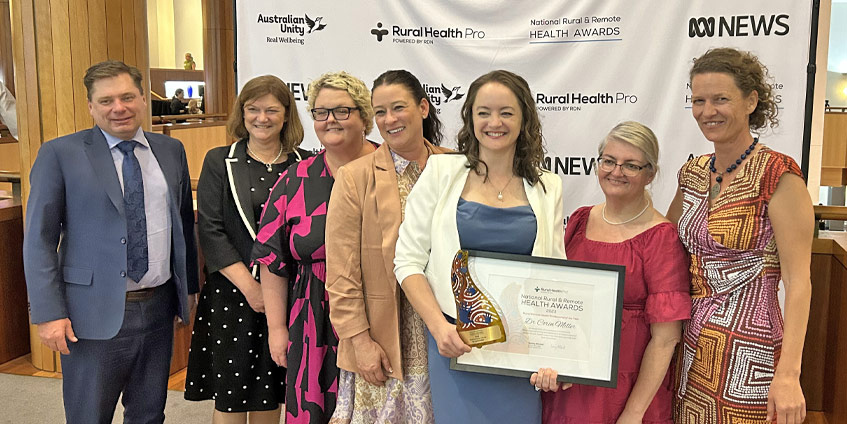 The team from DG Kids clinic, at the Rural Health Pro National Rural and Remote Health Awards, 2023 (photo supplied by Dr Miller)
