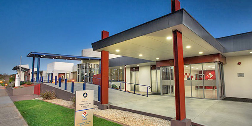 West Wimmera Health Service building at night