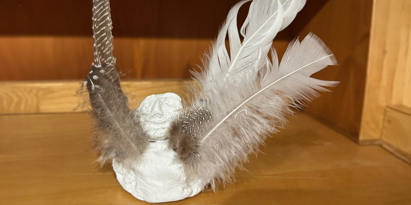 Angel, by Dr Ameeta Patel. A piece I made when grieving for the loss of both my parents. I conceptualised them as angels on my shoulders, always with me.  