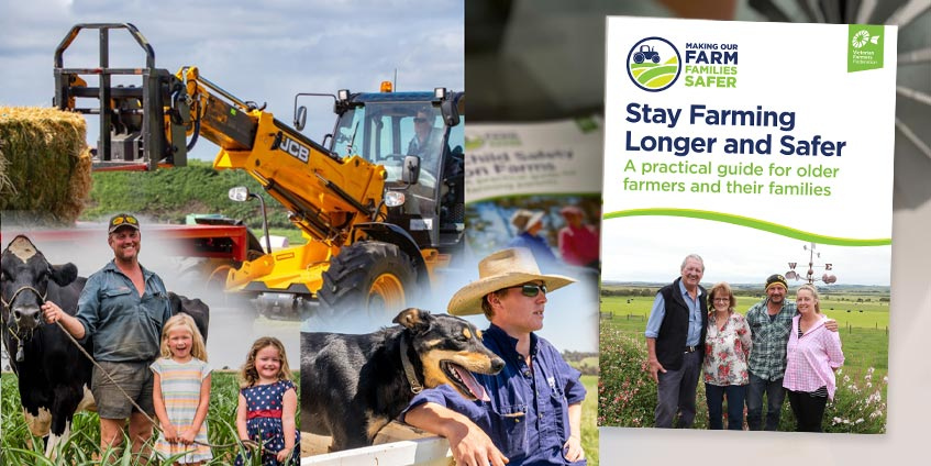 Farmers collage with handbook cover